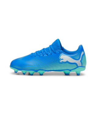 Puma Future 7 Play FG/AG JR - Bluemazing/White/Electric Peppermint Youth Footwear   - Third Coast Soccer