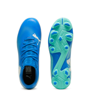 Puma Future 7 Play FG/AG JR - Bluemazing/White/Electric Peppermint Youth Footwear   - Third Coast Soccer