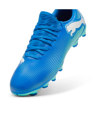 Puma Future 7 Play FG/AG JR - Bluemazing/White/Electric Peppermint Youth Footwear   - Third Coast Soccer