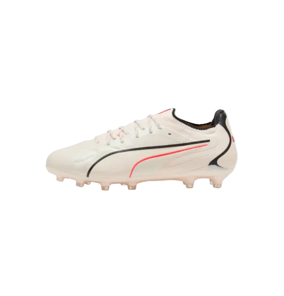 PUMA King 20 Ultimate FG - Sugared Almond/Black/Red Men's Footwear - Third Coast Soccer