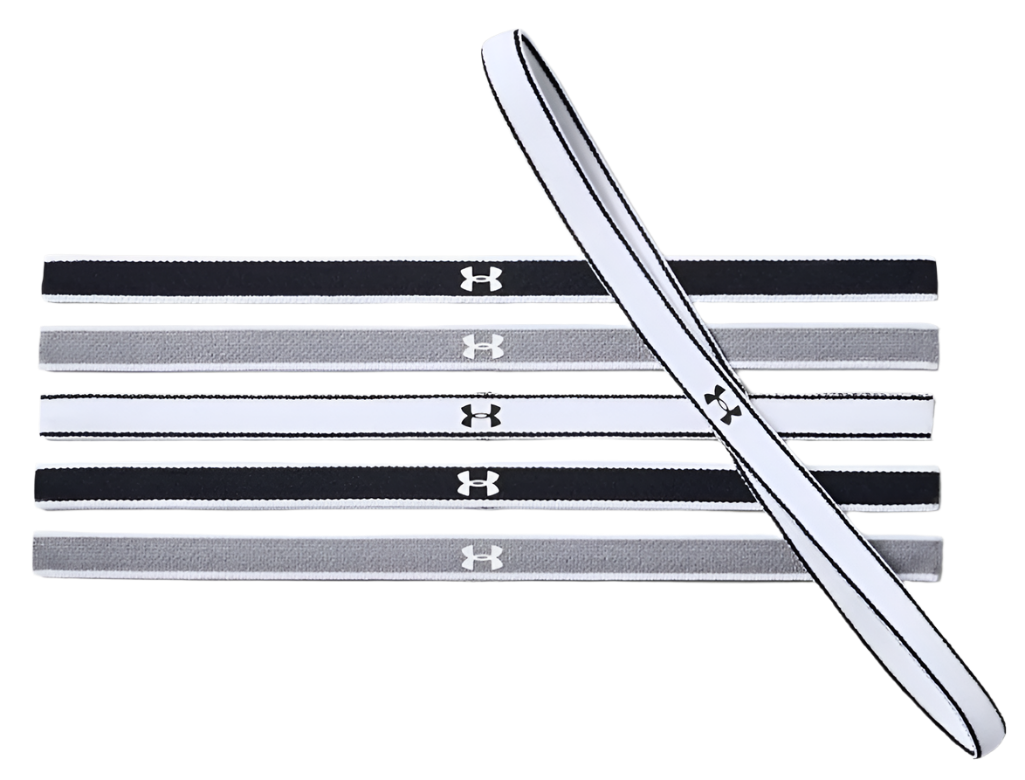 UA Mini Headband 6-Pack Player Accessories Black/Steel/White - Third Coast Soccer
