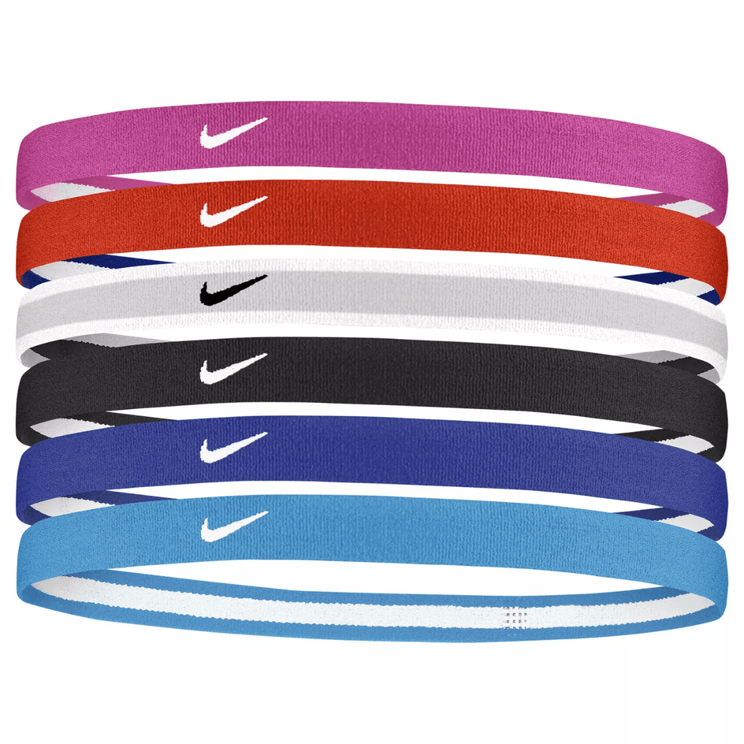 Nike Swoosh Sport Headbands 6 pack - Light Red/Fuchsia/White Player Accessories   - Third Coast Soccer