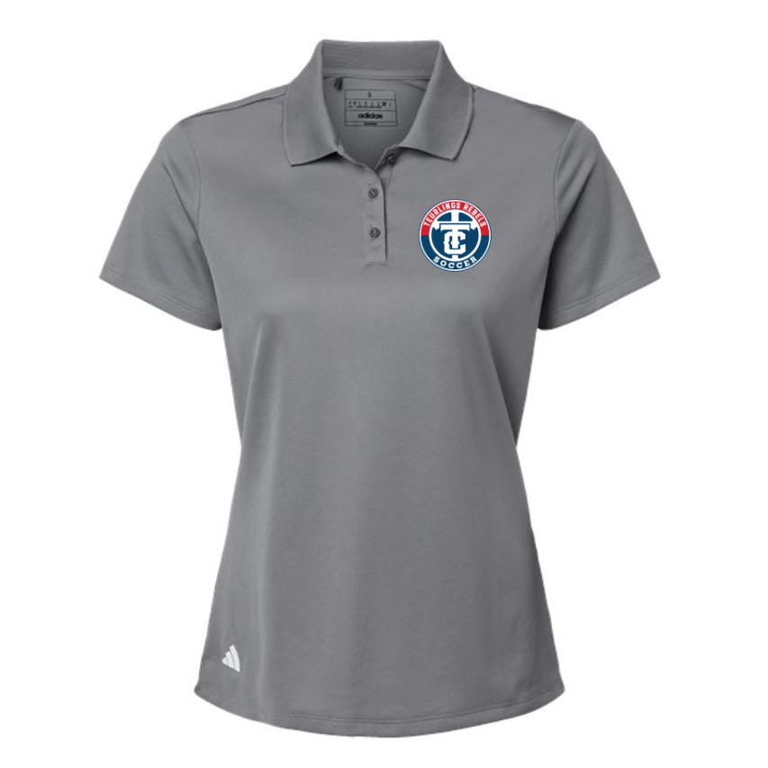 adidas TCHS Women's Performance Pique Polo - Grey Teurlings - Third Coast Soccer