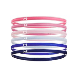 Under Armour Girls Mini Headbands 6-Pack Player Accessories Royal/Pink  - Third Coast Soccer