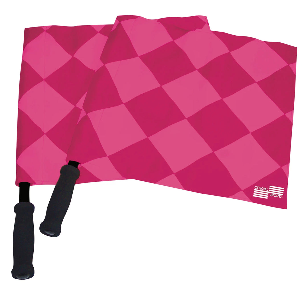 Official Sports Pink Diamond Swivel Flag Set Referee Accessories - Third Coast Soccer