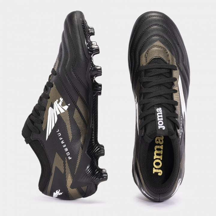 Joma Powerful FG - Black/Gold Mens Footwear   - Third Coast Soccer