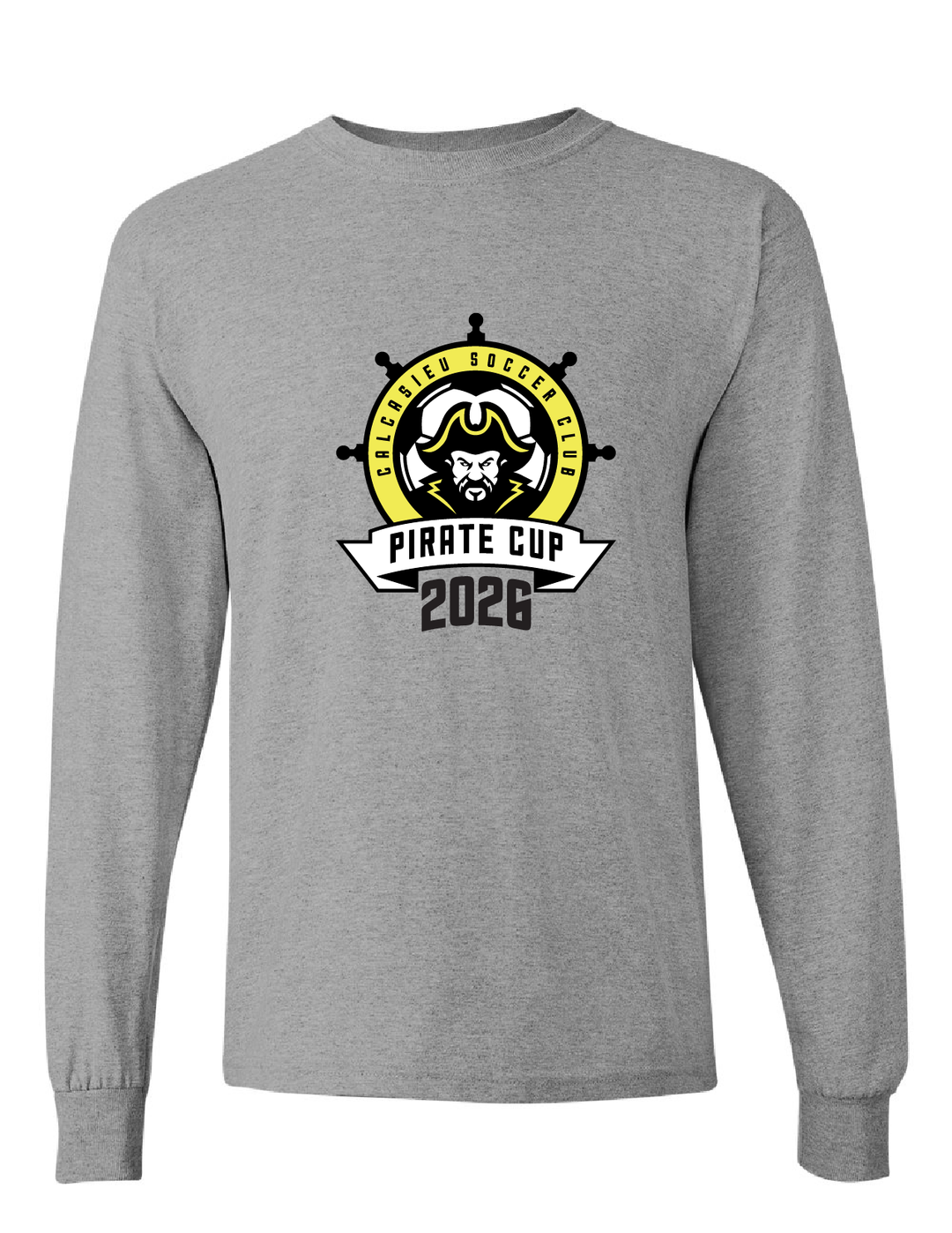 Pirate Cup 2026 Long-Sleeve T-Shirt Pirate Cup 2026 Grey Youth Small - Third Coast Soccer