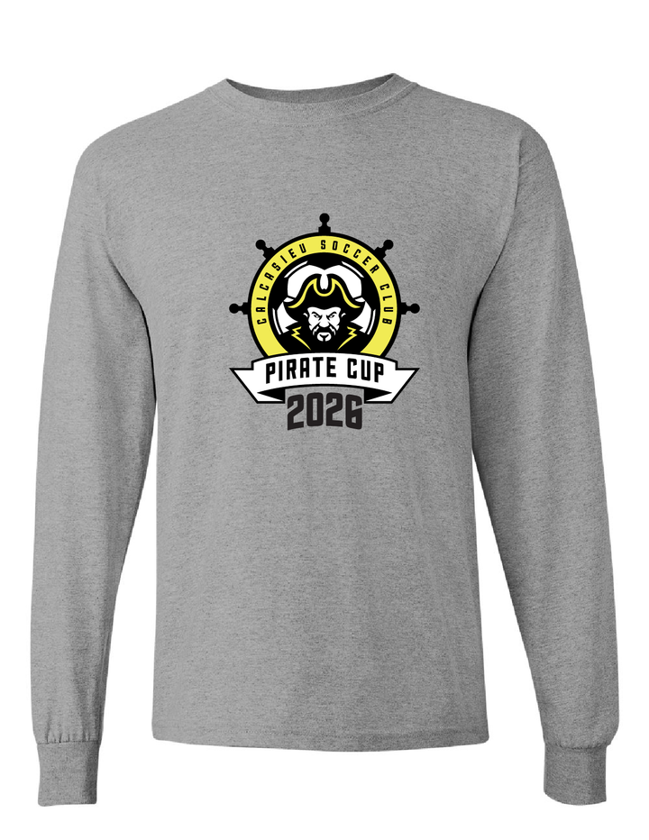 Pirate Cup 2026 Long-Sleeve T-Shirt Pirate Cup 2026 Grey Youth Small - Third Coast Soccer