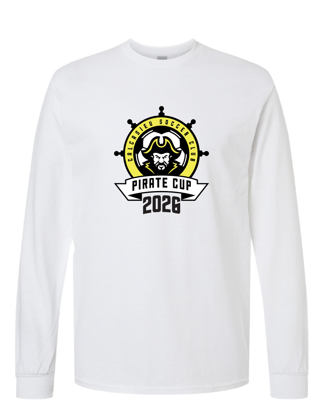 Pirate Cup 2026 Long-Sleeve T-Shirt Pirate Cup 2026 White Youth Small - Third Coast Soccer