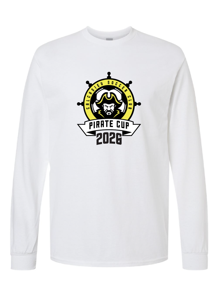 Pirate Cup 2026 Long-Sleeve T-Shirt Pirate Cup 2026 White Youth Small - Third Coast Soccer