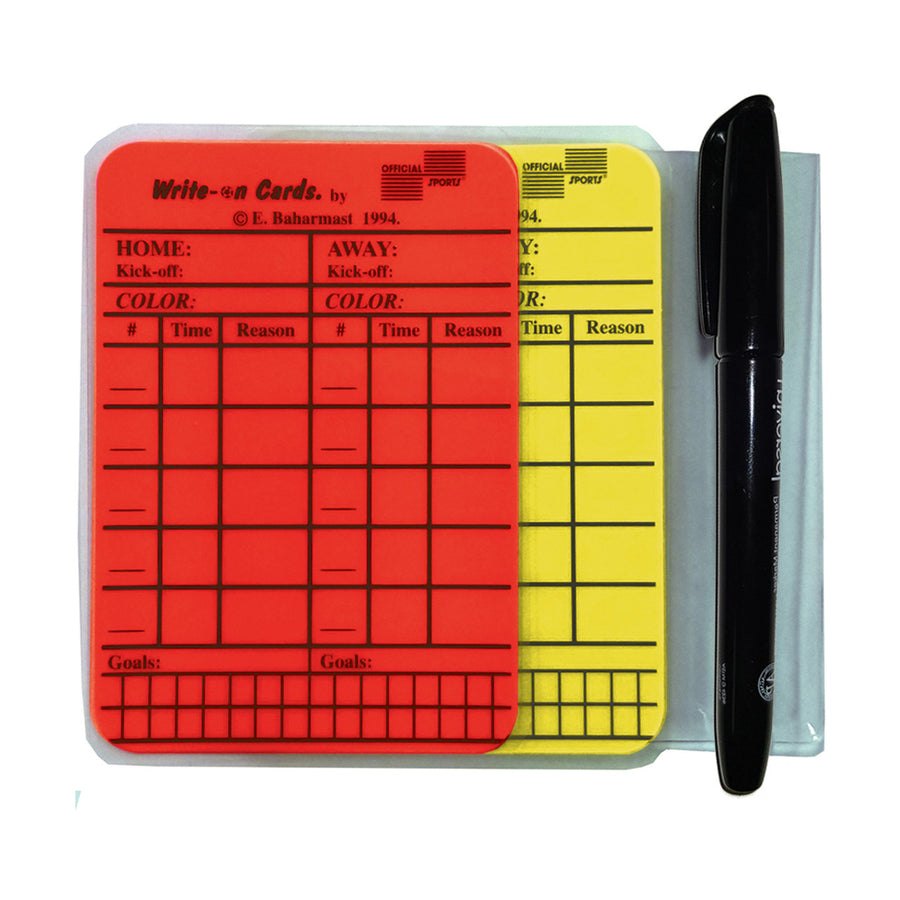 Official Sports Write On Cards Referee Accessories   - Third Coast Soccer