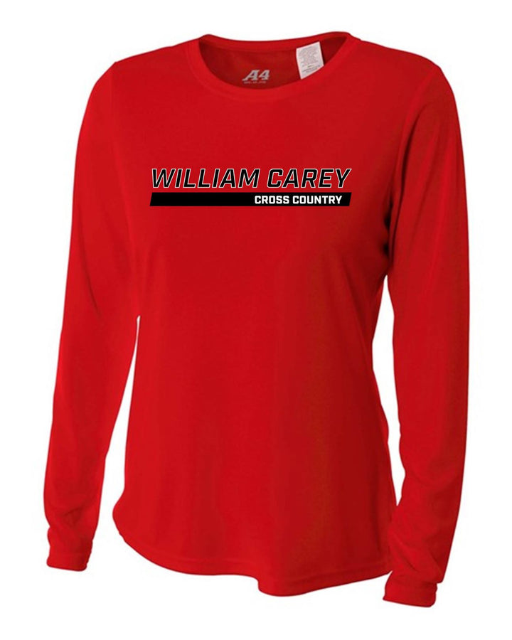 WCU Cross Country Women's Long-Sleeve Performance Shirt WCU Cross Country Red WC W/O Crusader - Third Coast Soccer