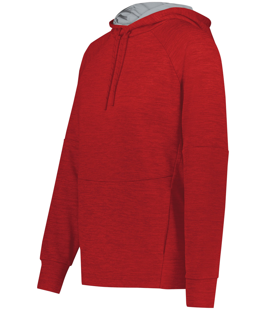 Holloway Women's All-Pro Performance Fleece Hoody Training Wear Scarlet Heather/Silver Womens XSmall - Third Coast Soccer