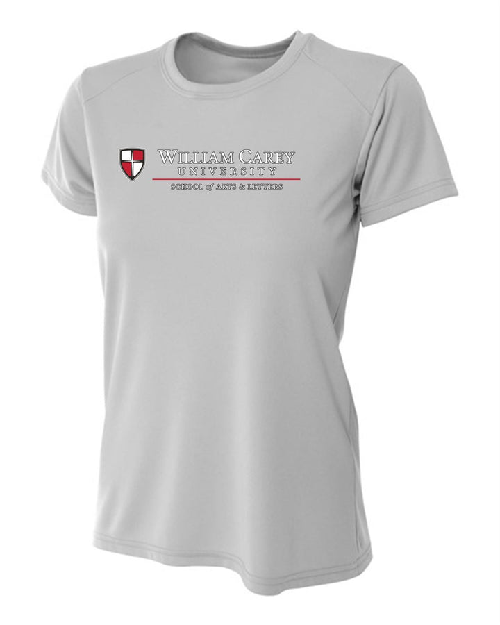 WCU Arts & Letters Women's Short-Sleeve Performance Shirt WCU AL Silver Grey Womens Small - Third Coast Soccer