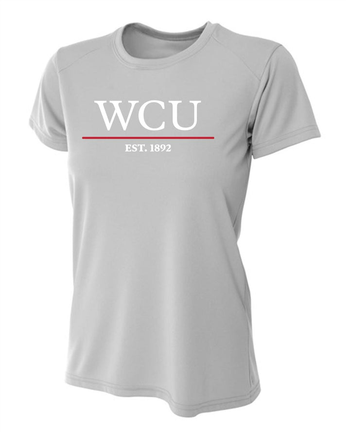 WCU Arts & Letters Women's Short-Sleeve Performance Shirt WCU AL Silver Grey Womens Small - Third Coast Soccer