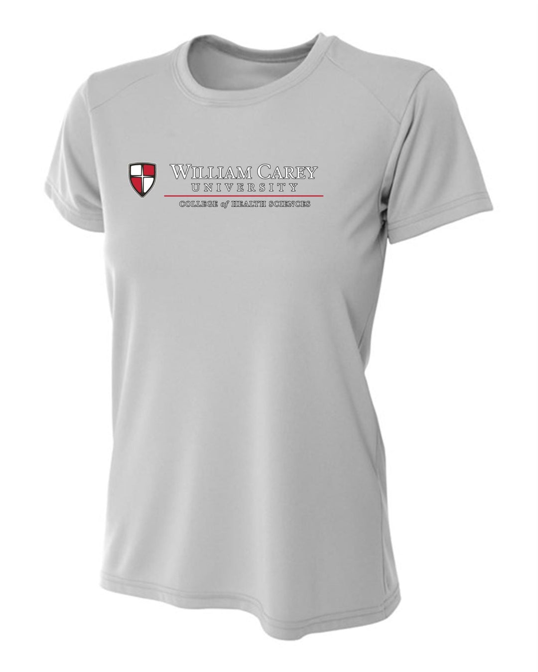 WCU College Of Health Sciences Women's Short-Sleeve Performance Shirt WCU Health Sciences Silver Grey Womens Small - Third Coast Soccer