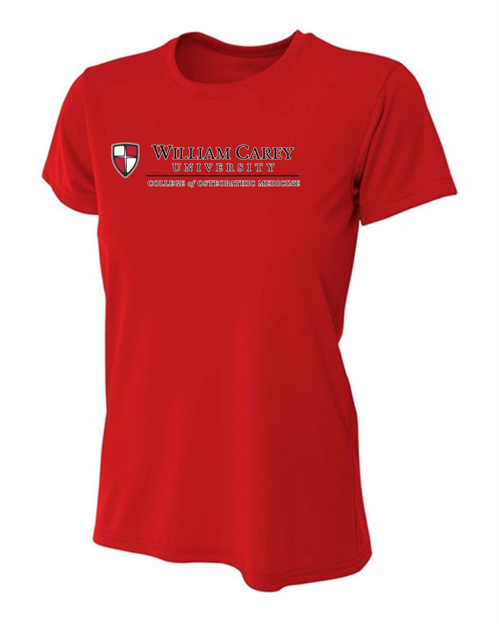 WCU College Of Osteopathic Medicine Women's Short-Sleeve Performance Shirt WCU OM Red Womens Small - Third Coast Soccer