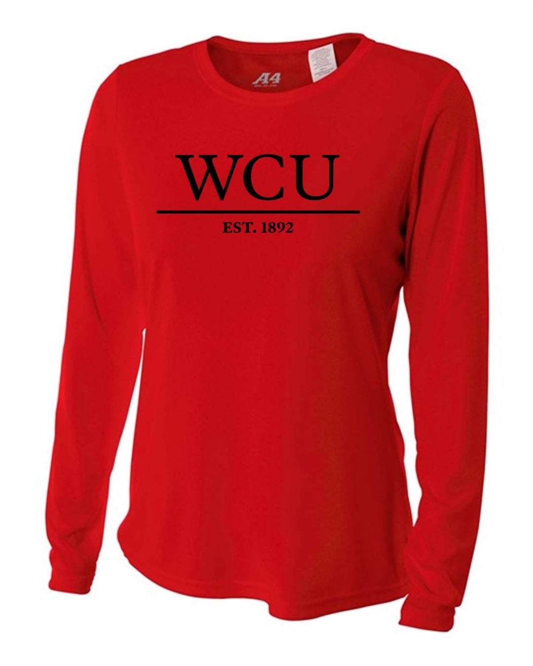 WCU School of Arts & Letters Women's Long-Sleeve Performance Shirt WCU AL Red Womens Small - Third Coast Soccer