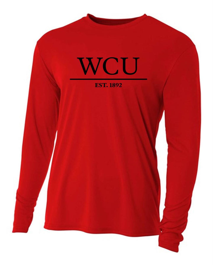 WCU College Of Health Sciences Youth Long-Sleeve Performance Shirt WCU Health Sciences Red Youth Small - Third Coast Soccer