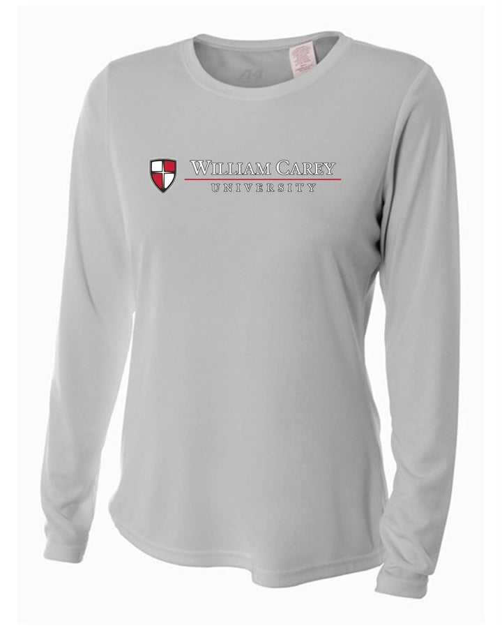 WCU College Of Health Sciences Women's Long-Sleeve Performance Shirt WCU Health Sciences Silver Grey Womens Small - Third Coast Soccer