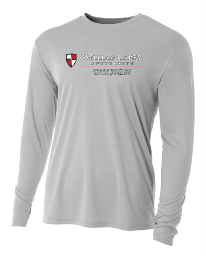 WCU School Of Nursing Youth Long-Sleeve Performance Shirt WCU Nursing Silver Grey Youth Small - Third Coast Soccer