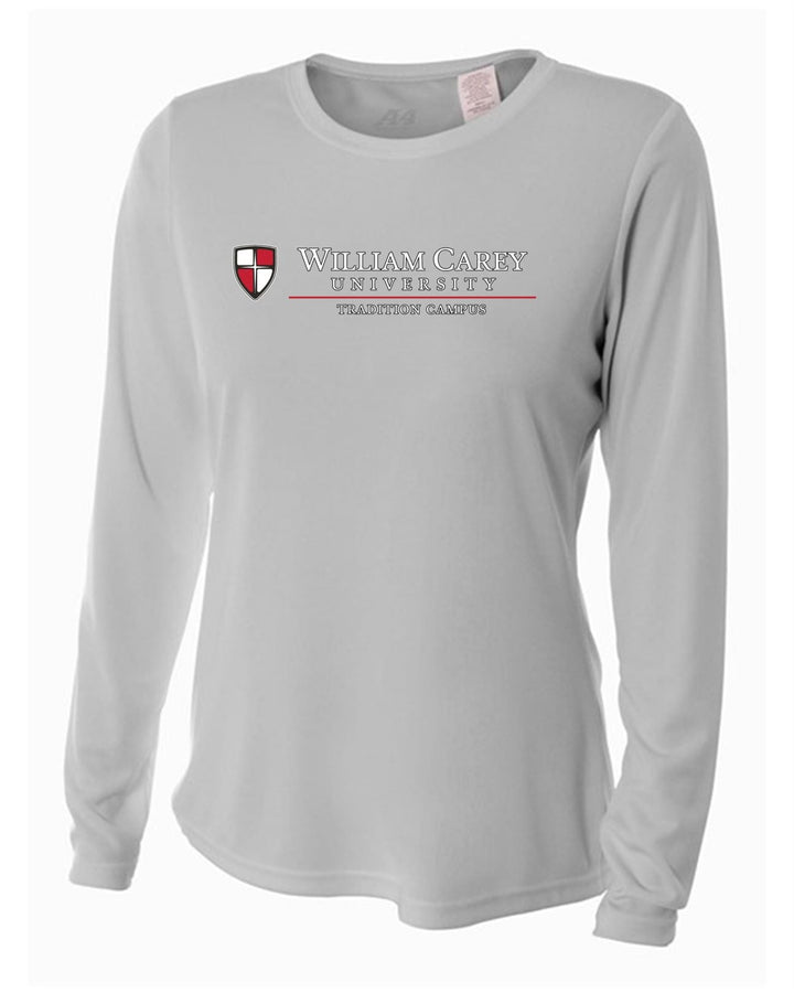 WCU Tradition Campus Women's Long-Sleeve Performance Shirt WCU TC Silver Grey Womens Small - Third Coast Soccer