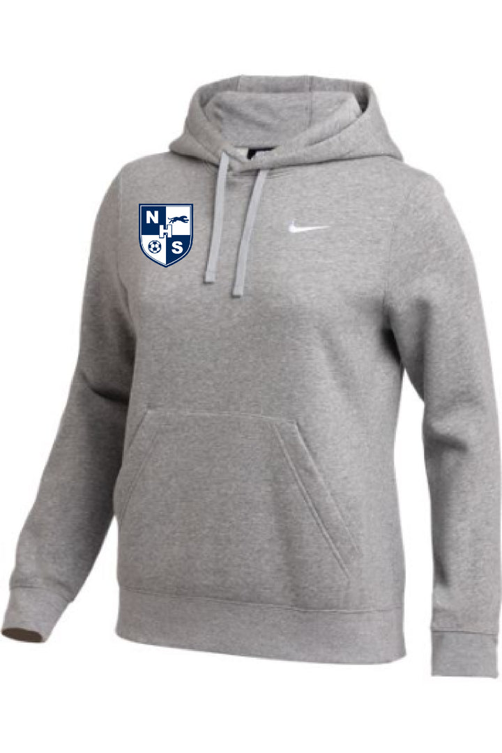 Nike Women's NHS Team Club Hoody NHS Girls 23 Dark Heather Grey/White Womens X-Small - Third Coast Soccer