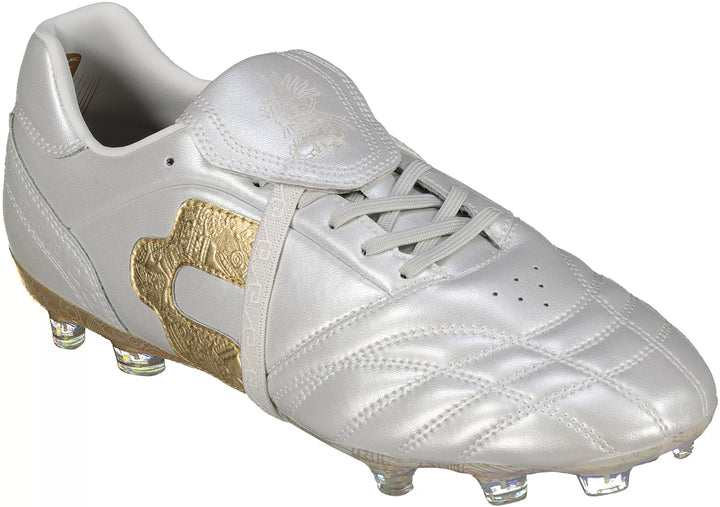 CHARLY Legendario 26 PFX FG - White/Gold Mens Footwear White/Gold Metallic Mens 7 - Third Coast Soccer