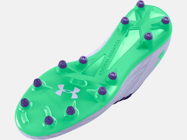 Under Armour Magnetico Select Jr 3.0 FG - Purple/Green/Violet Youth Footwear   - Third Coast Soccer