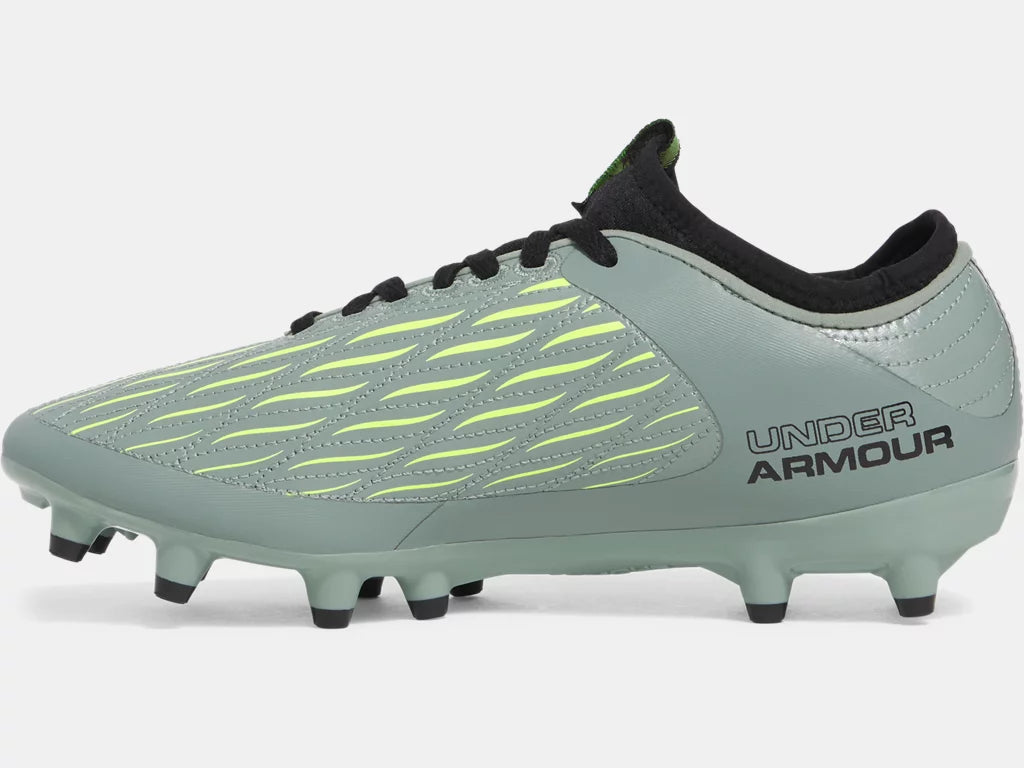 Under Armour Youth Magnetico Select 4 FG Jr. - Silica Green/Hi Vis Yellow Youth Footwear - Third Coast Soccer