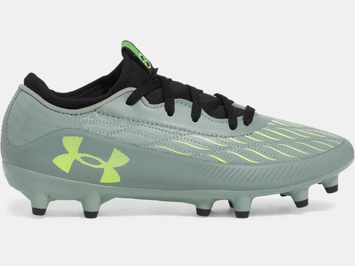 Under Armour Youth Magnetico Select 4 FG Jr. - Silica Green/Hi Vis Yellow Youth Footwear - Third Coast Soccer