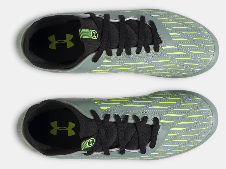 Under Armour Youth Magnetico Select 4 FG Jr. - Silica Green/Hi Vis Yellow Youth Footwear - Third Coast Soccer