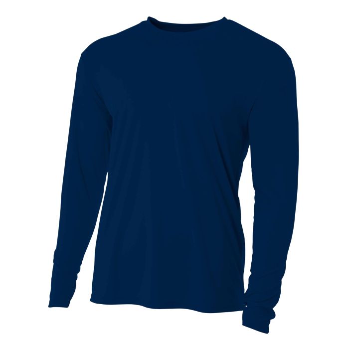 A4 Long Sleeve Cooling Performance Crew Training Wear - Third Coast Soccer