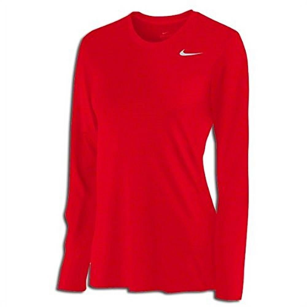 Nike Women's Legend LS Tee Training Wear Scarlet Womens XSmall - Third Coast Soccer