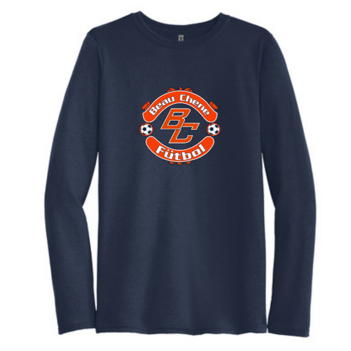 Beau Chene HS Long-Sleeve Performance Shirt - Navy and White BCHS 24 Navy Mens Small - Third Coast Soccer