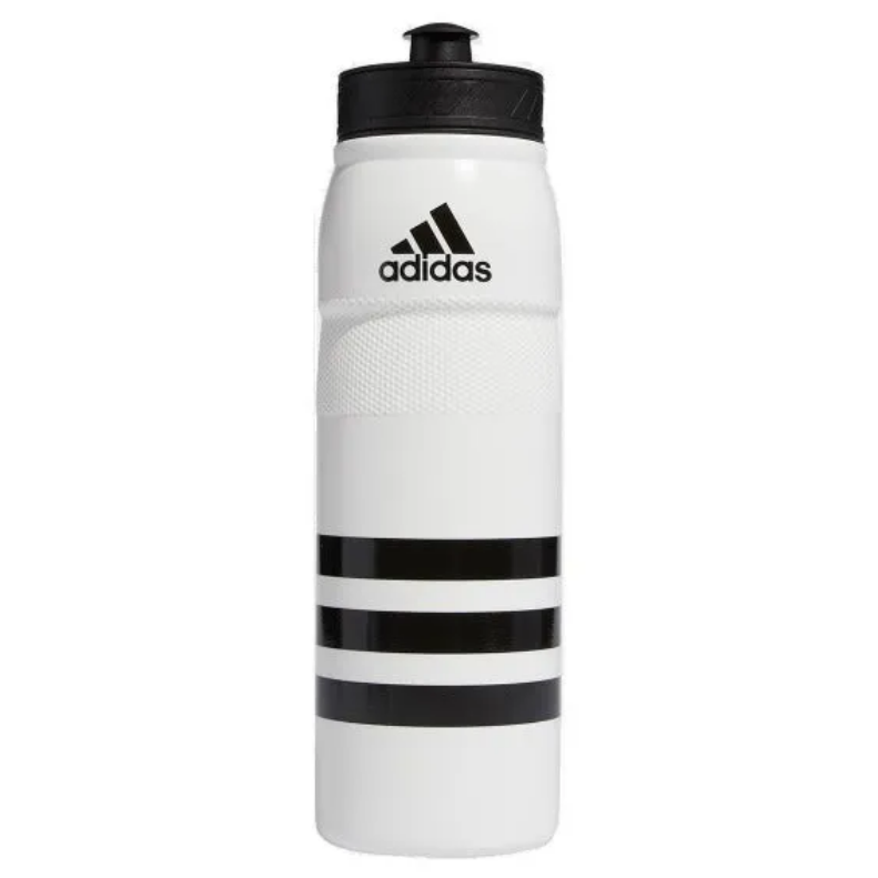 adidas Stadium 750ml Plastic Water Bottle - White/Black Drinkware - Third Coast Soccer
