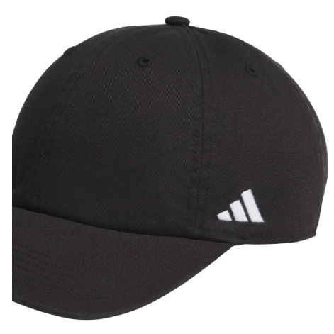 adidas Fundamental Washed Relaxed Cap - Black/White Hats - Third Coast Soccer