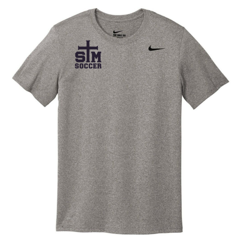 Nike St. Thomas More Men's Legend Short-Sleeve Practice Top STMB 23 Grey Mens Small - Third Coast Soccer