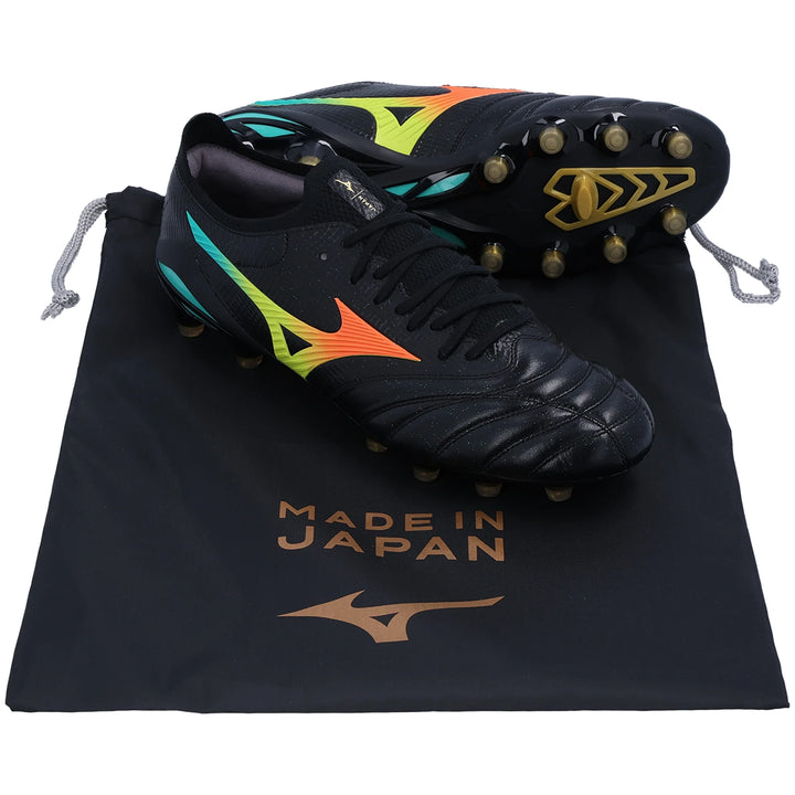 Mizuno Morelia Neo V Beta Japan FG - Black/Lava Orange