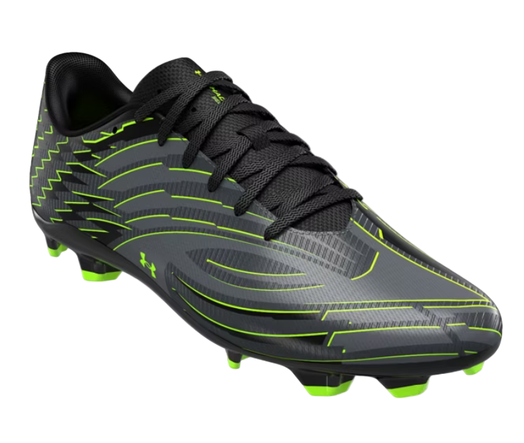 Under Armour Shadow Select 4 FG Men's Footwear Black/Titan Grey/Hyper Green Mens 6.5 - Third Coast Soccer