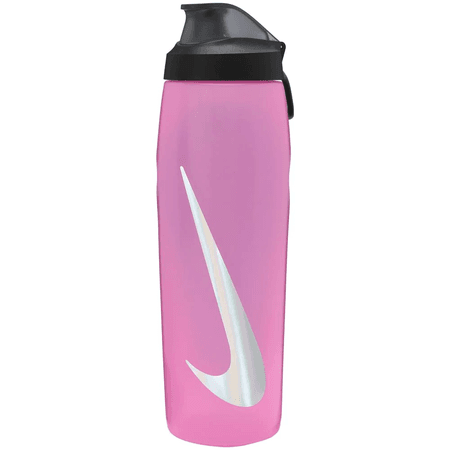 Nike Refuel Bottle 24 Oz With Locking Lid - Pink/Black/Silver Drinkware   - Third Coast Soccer