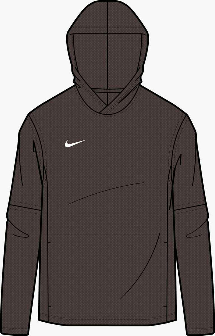 Nike Men's Dri-FIT Lightweight Long-Sleeve Hoodie Training Wear Dark Cinder/White Mens XSmall - Third Coast Soccer