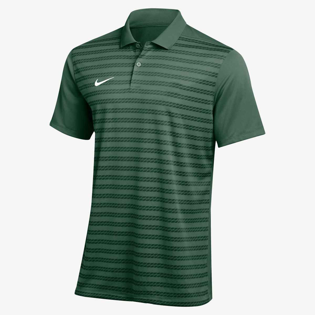 Nike Men's Dri-Fit Coach Victory Polo Polos Gorge Green/White Mens Small - Third Coast Soccer
