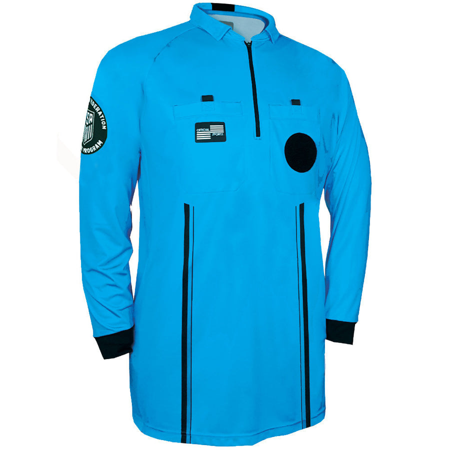 Official Sports USSF Pro LS Jersey - Blue Referee Blue Mens XSmall - Third Coast Soccer