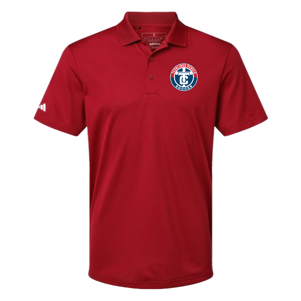 adidas TCHS Men's Performance Pique Polo - Red Teurlings - Third Coast Soccer