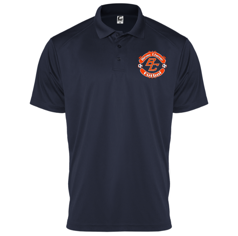 Badger Beau Chene HS Polo - Navy and Silver BCHS 24 Navy Mens Small - Third Coast Soccer