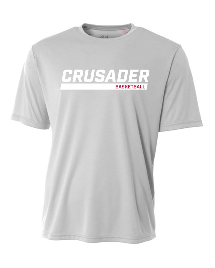 WCU Basketball Men's Short-Sleeve Performance Shirt WCU Basketball Silver CRUSADER - Third Coast Soccer