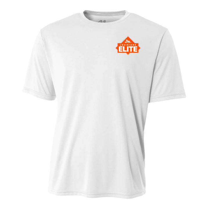 Louisiana Elite Logo A4 Cooling Performance Crew Louisiana Elite Spiritwear White Mens Small - Third Coast Soccer