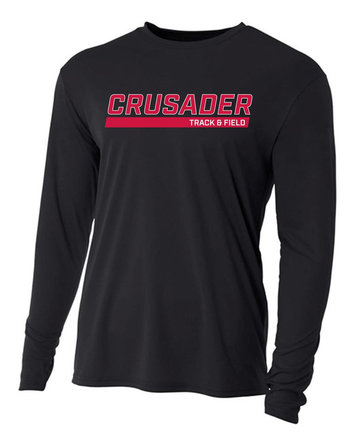WCU Track & Field Men's Long-Sleeve Performance Shirt WCU Track & Field Black CRUSADER - Third Coast Soccer