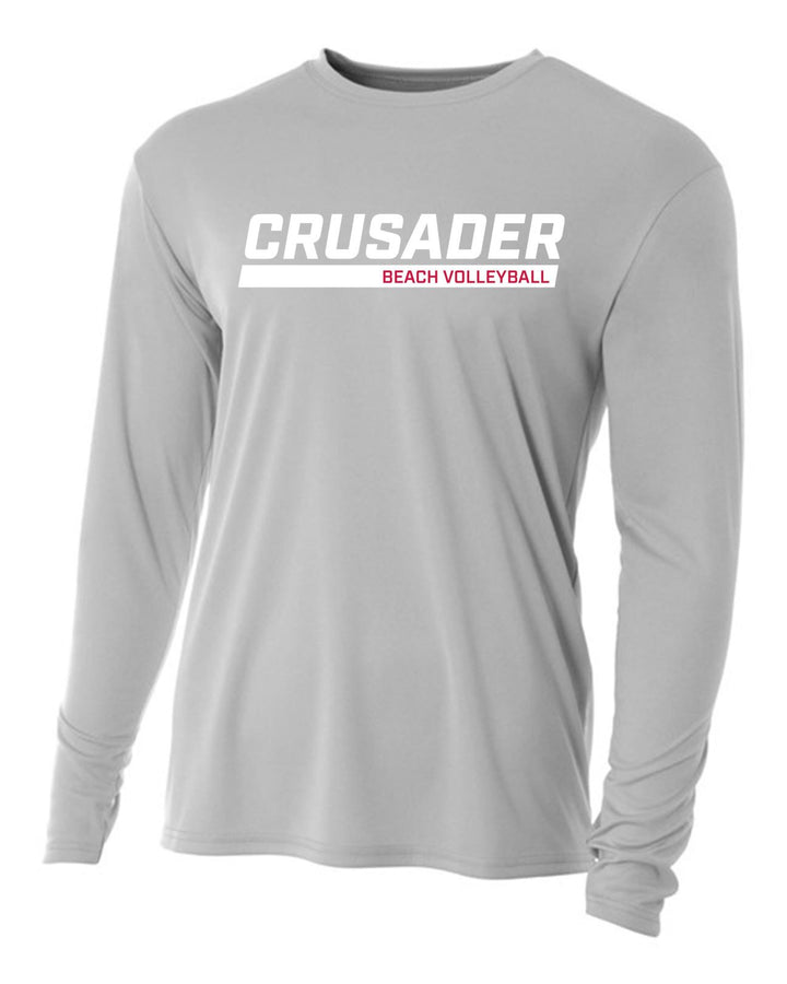 WCU Beach Volleyball Men's Long-Sleeve Performance Shirt WCU Beach Volleyball Silver Crusader - Third Coast Soccer